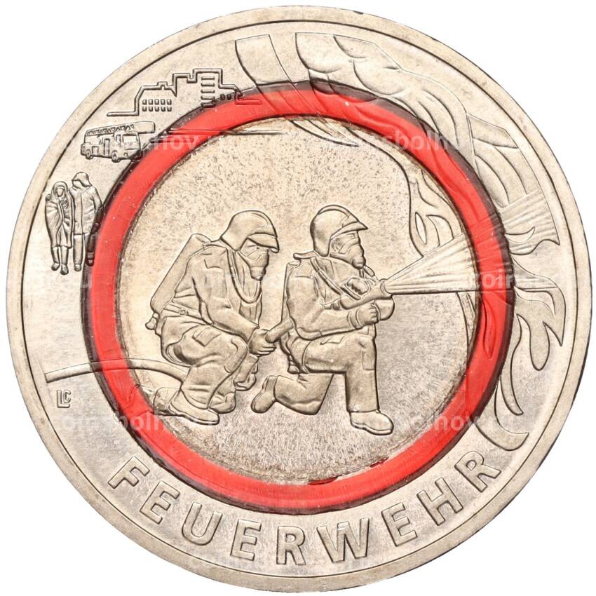 Монета 10 евро 2023 года F Германия —  На службе общества — Пожарная охрана