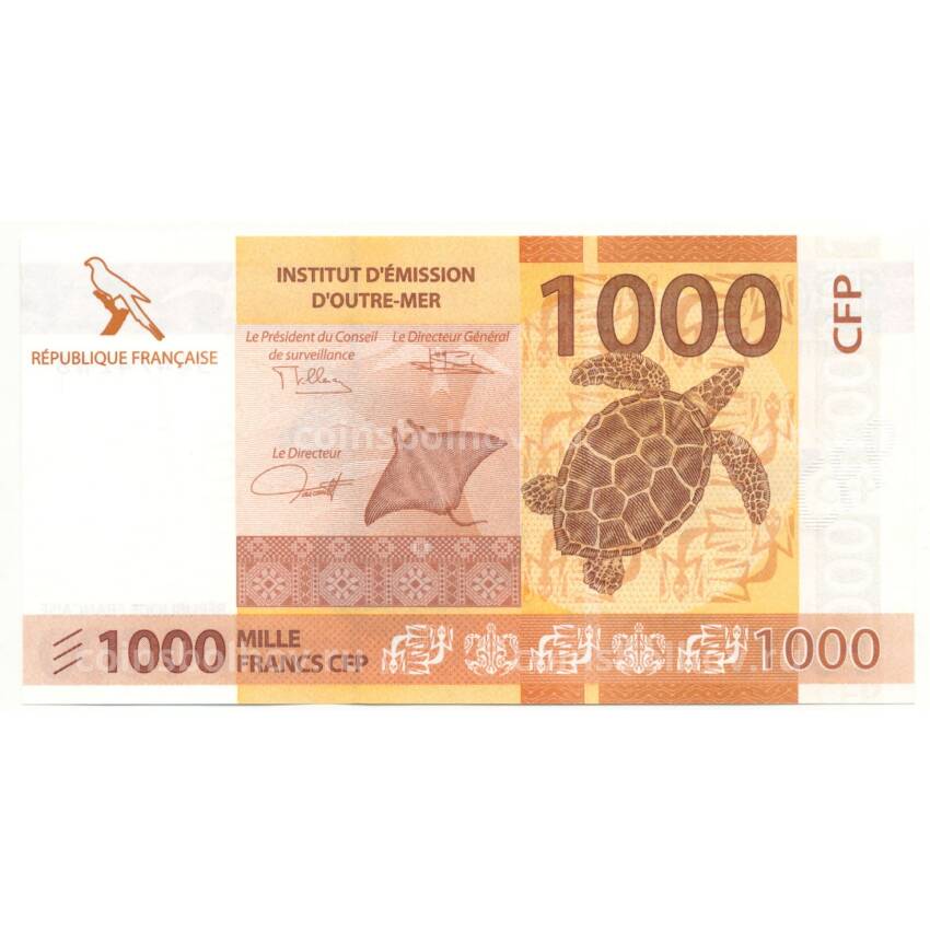 Банкнота 1000 франков 2014 года Французские Тихоокеанские территории