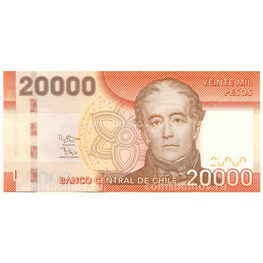 Банкнота 20000 песо 2015 года Чили