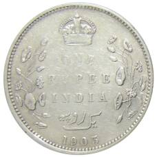 Монета 1 рупия 1903 года Британская Индия (аверс)