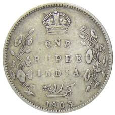 Монета 1 рупия 1903 года  B Британская Индия (аверс)