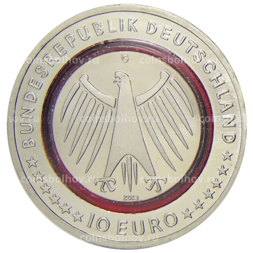 Монета 10 евро 2023 года G Германия  —  На службе общества — Пожарная охрана (вид 2)