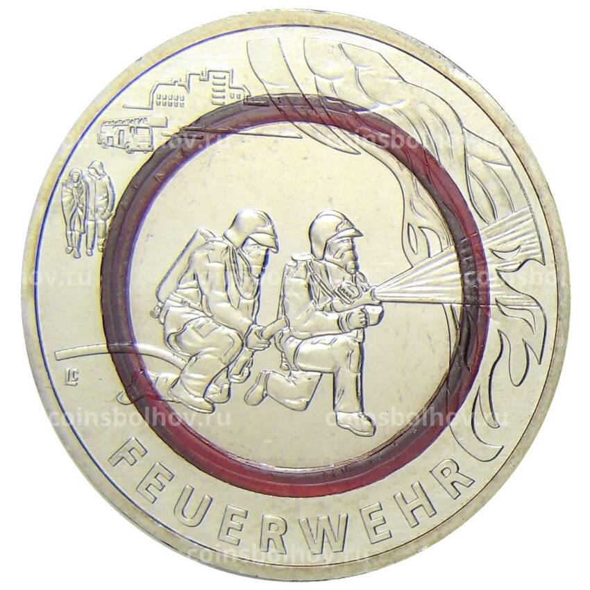 Монета 10 евро 2023 года A Германия  — На службе общества — Пожарная охрана