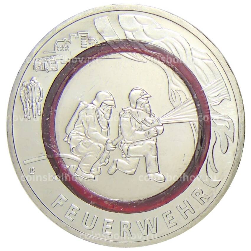 Монета 10 евро 2023 года D Германия — На службе общества — Пожарная охрана