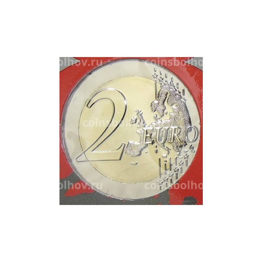 Монета 2 евро 2018 года Бельгия —  50 лет студенческим волнениям 1968 года (в блистере) (вид 4)