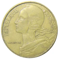 Монета 20 сантимов 1967 года Франция (реверс)