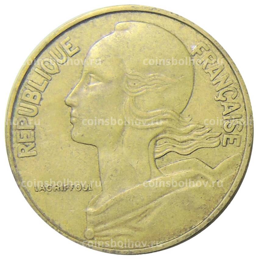 Монета 20 сантимов 1967 года Франция (вид 2)