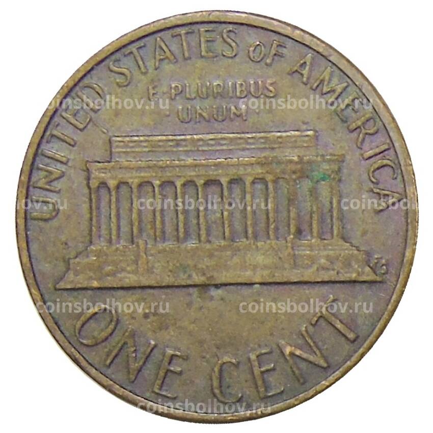 Монета 1 цент 1980 года США (вид 2)