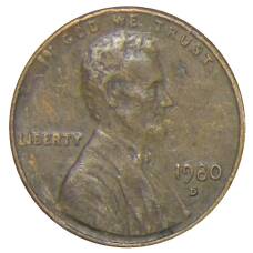 Монета 1 цент 1980 года D США (аверс)