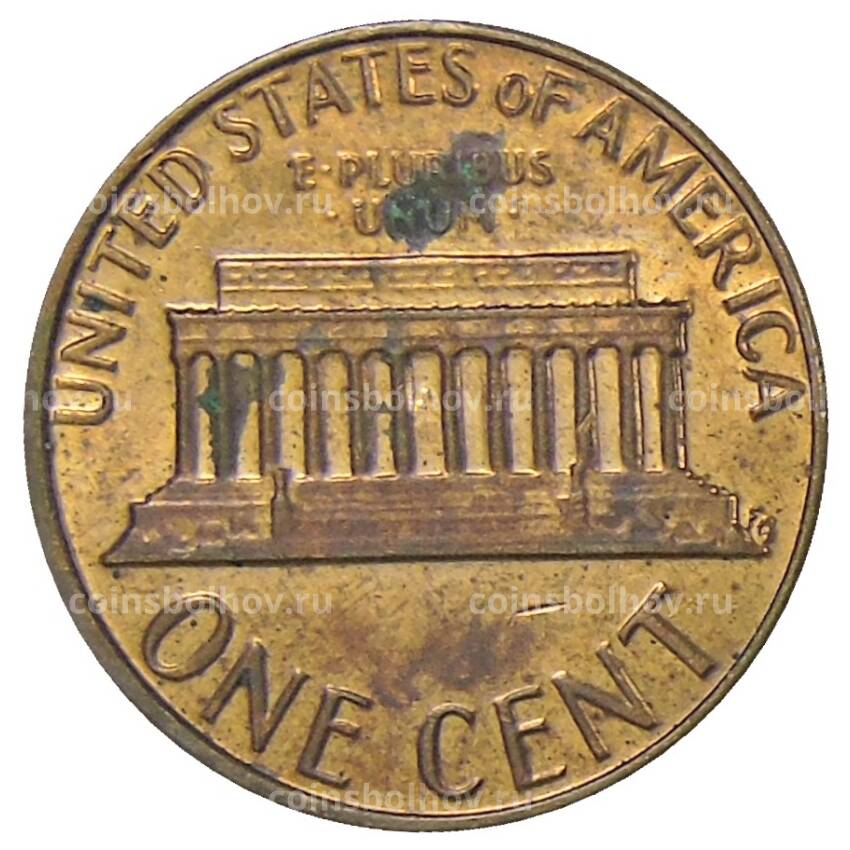 Монета 1 цент 1981 года D США (вид 2)