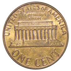 Монета 1 цент 1981 года D США (реверс)