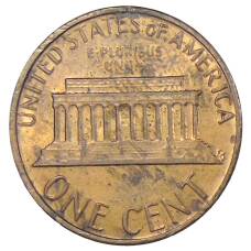Монета 1 цент 1982 года США (реверс)