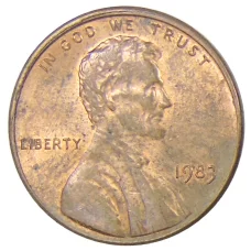 Монета 1 цент 1983 года США (аверс)