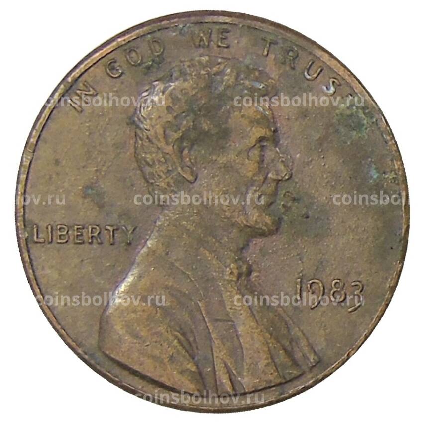 Монета 1 цент 1983 года США