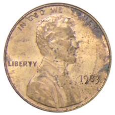 Монета 1 цент 1983 года США (аверс)