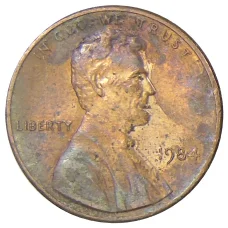 Монета 1 цент 1984 года США (аверс)