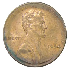 Монета 1 цент 1984 года США (аверс)