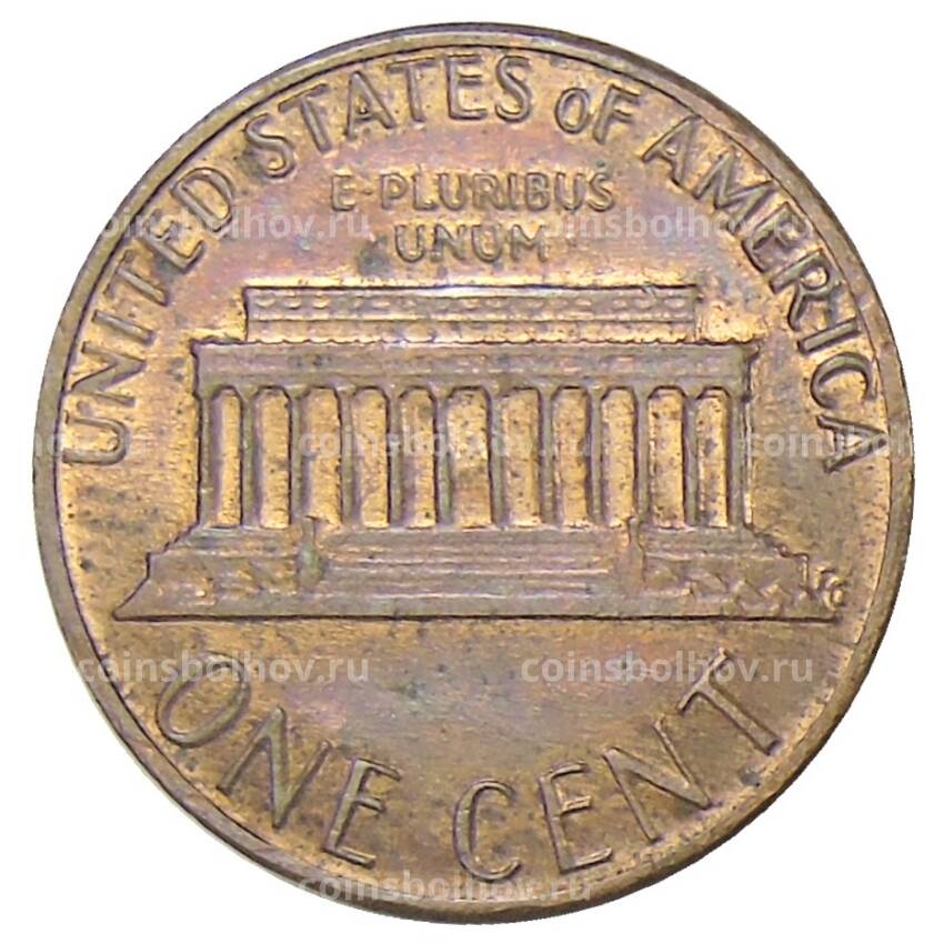 Монета 1 цент 1985 года США (вид 2)
