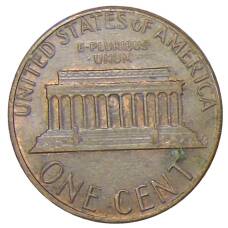 Монета 1 цент 1985 года США (реверс)