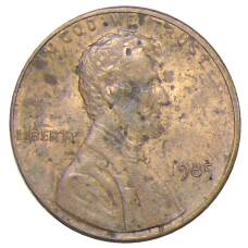 Монета 1 цент 1985 года США (аверс)