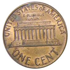 Монета 1 цент 1986 года США (реверс)