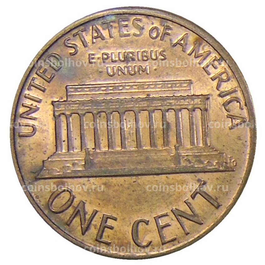 Монета 1 цент 1986 года США (вид 2)