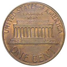 Монета 1 цент 1986 года D США (реверс)