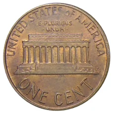 Монета 1 цент 1986 года D США (реверс)