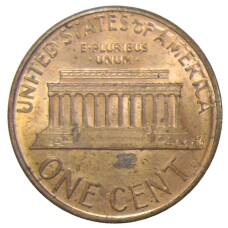 Монета 1 цент 1987 года США (реверс)