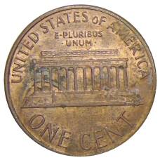 Монета 1 цент 1987 года США (реверс)