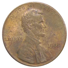 Монета 1 цент 1988 года США (аверс)