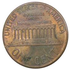Монета 1 цент 1988 года США (реверс)