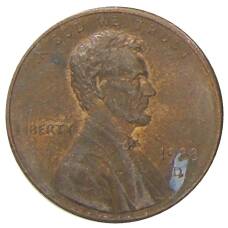 Монета 1 цент 1988 года D США (аверс)