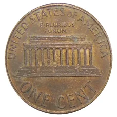 Монета 1 цент 1988 года D США (реверс)