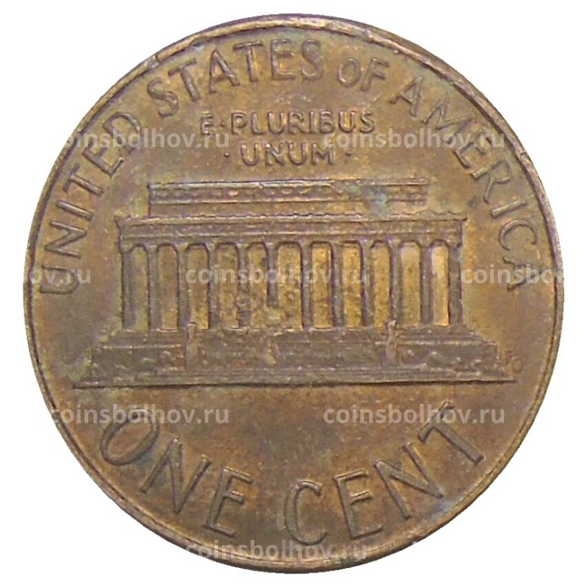 Монета 1 цент 1988 года D США (вид 2)