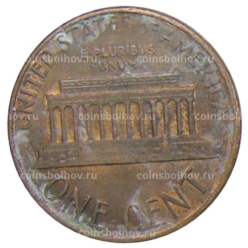 Монета 1 цент 1988 года D США (вид 2)