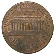 Монета 1 цент 1989 года США (реверс)
