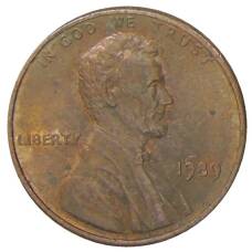 Монета 1 цент 1989 года США (аверс)