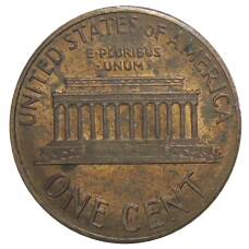 Монета 1 цент 1989 года США (реверс)
