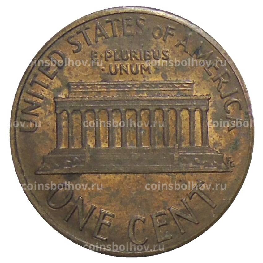 Монета 1 цент 1989 года США (вид 2)