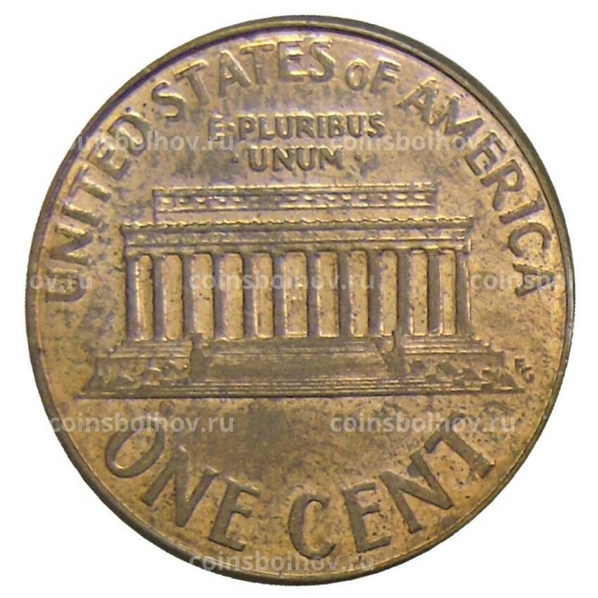 Монета 1 цент 2007 года D США (вид 2)