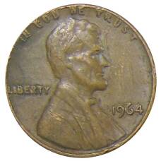 Монета 1 цент 1964 года США (аверс)