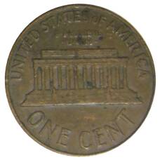 Монета 1 цент 1964 года США (реверс)