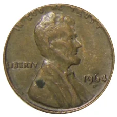 Монета 1 цент 1964 года D США (аверс)