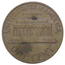 Монета 1 цент 1967 года США (реверс)