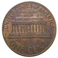 Монета 1 цент 1968 года D США (реверс)