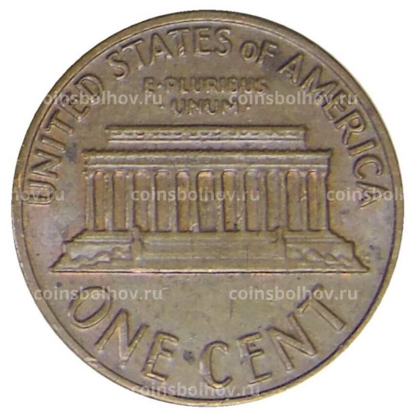 Монета 1 цент 1969 года США (вид 2)