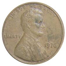 Монета 1 цент 1976 года США (аверс)