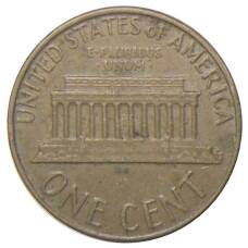 Монета 1 цент 1976 года США (реверс)