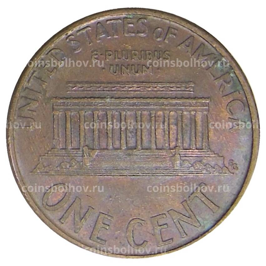 Монета 1 цент 1993 года США (вид 2)